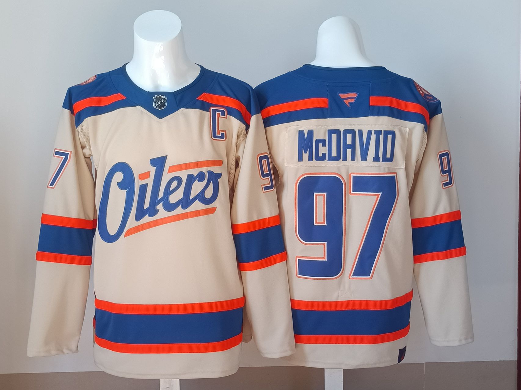 Men Edmonton Oilers #97 Mcdavid Cream 2025 NHL Jersey style 001-0